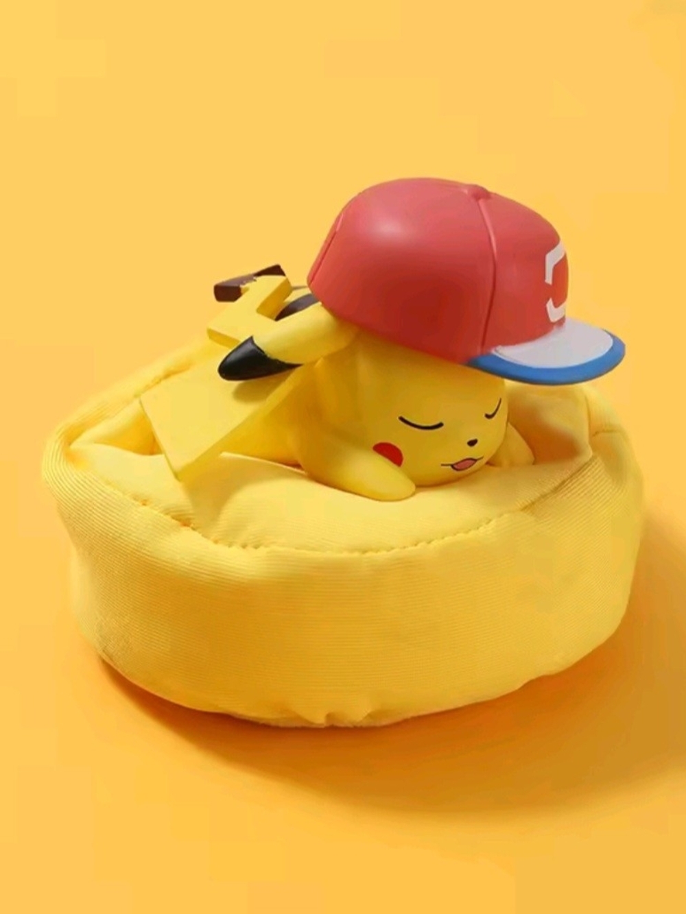 Pikachu Napping Sleeping With Hat Toy Figure